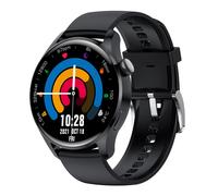 (Black-silicone) 1.35 inch IPS Full-Touch Screen BT Call Dynamic Heart Rate Blood Oxygen Pressure Monitor Professional Motion Analysis