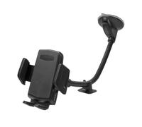 Black Silicone Dashboard Suction Phone Mount for Smartphones | Anti-drop Grip, Easy Repositioning, Works in Summer Heat, Hands-free Calling while Driving
