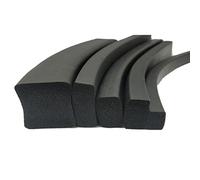 Black Silicone Foam Rubber Weather Seal Strip,1m Square, 2mm×4mm-10mm×50mm Sponge Strips, Marine Self-Adhesive(8 * 15)