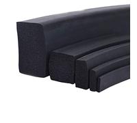 Black Silicone Foam Rubber Weather Seal Strip,Cuttable Sponge Sheet, 1 Meter Cabinet Door Window Flat Bar Weatherstrip, Solid Square Sealing(25mm x 30mm)