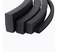 Black Silicone Foam Rubber Weather Seal Strip,EPDM Sponge Bar 1.5-15mm Thick, 2M Long(20mm x 14mm)