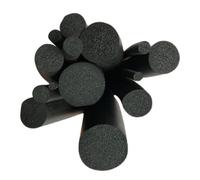 Black Silicone Foam Rubber Weather Seal Strip, Round, EPDM Sponge, Solid O-Ring Sealing Rod 5/6/7/8/10/12-26mm, 1pcs(17mm 1m)