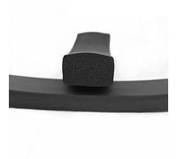 Black Silicone Foam Rubber Weather Seal Strip, Square 4 MM 10 15 20 25 30 40 50mm Sponge Strips, Marine, 1m(2 * 4)