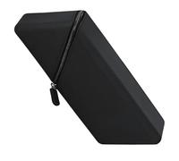 Black Silicone Pen Case, Stand-Up Pen Organizer Case with Slanted Opening, Wide-Design Stationery Pouch, Soft and Easy to Clean, Holds Long Pens, 7.1 x 2.2 x 2.8 in, 18 x 5.5 x 7 cm