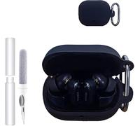 Black Silicone Protective Cover for TOZO Crystal Pods Earbuds: Durable, Eco - Friendly, Shock - proof with Precise Charging Holes and Comfortable Feel