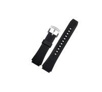 Black Silicone Rubber Sports Watch Strap fit For Casio Edifice EF-552 Watchbands EF-552D-1A Men's Bracelet Stainless Buckle 25 * 20mm (Color : Silver buckle, Size : 25mm-20)