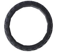 Black Silicone Tire Pattern Ring, Breathable Christmas Gift for Work Hands | Waterproof Comfort, Snag-free Wear, Size 10, for Staff and Firemen, Men Silicone Ring