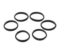 Black Silicone Water Bottle Lid Seal 6pcs Leak for proof Gasket for Hydration Cups Dishwasher Safe Ring