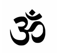 Black/Silver Design OM Design Symbol Car Sticker Simple Vinyl Decal Decorative Accessories 14.8CMx15.1CM Car Body Rearview Mirror Glass Tank Cap Sticker Decoration