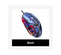 (Black) Silver Eagle G5 Mute Wired Mouse Six Keys Luminous Game E-Sports Machinery Computer Accessories Cross-Border Delivery