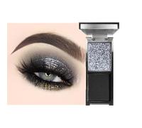 Black Silver Eyeshadows, Ultra-Pigmented Mini Smoky Eyeshadow Palettes, Waterproof & Long Lasting Matte & Shimmer Silver Goth Eye Shadow Palette Blendable 2Colours Eyeshadow Makeup Palette