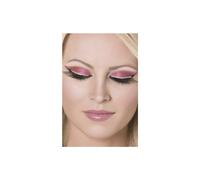 Black & Silver Fake Eyelashes With Glue - Glitter Smiffys Fancy Dress Contains - eyelashes glitter black silver smiffys glue fancy dress contains