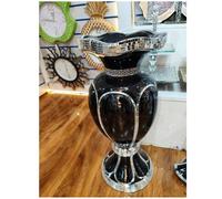 Black & Silver Floor Vase Large 40X60Cm Sparkly Silver Mirrored Floor Vase 07