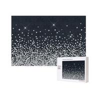 Black Silver Glitter Diamond Sparkly,300 Pieces Wooden Jigsaw Family Game Jigsaw Puzzles for Adults Teens Home Decor
