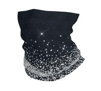 Black Silver Glitter Diamond Sparkly,Bandana Neck Gaiters Multifunctional Headwear Scarf Face Shield Headband Neck Warmer Tube