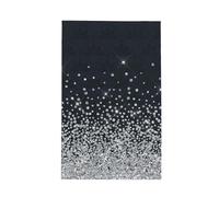 Black Silver Glitter Diamond Sparkly,Waffle Tea Towels Kitchen Absorbent Dish Cloth Drying Dish Towels 41 x 66 cm