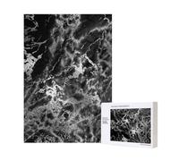 Black Silver Graphite Gray Marble Stone,300 Pieces Wooden Jigsaw Family Game Jigsaw Puzzles for Adults Teens