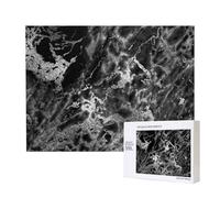 Black Silver Graphite Gray Marble Stone,500 Pieces Wooden Jigsaw Family Game Jigsaw Puzzles for Adults Teens Home Decor