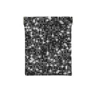 Black Silver Sequins Sparkling Elegant Pattern, Squeeze Top Wallet Women Storage Bag Small Coin Purse Change Pouch