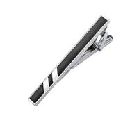 Black Silver Tie Clip for Men Tie Bar Clip Classic Tie Clasps Necktie Clips Tie Pins Wedding Business Pinch Clips
