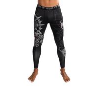 Black/Silver Venum Gladiator 5.0 Compression Spats