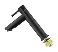 Black Single Cold Kitchen Tap Stainless Steel G1/2 | Single cold water flow, G1/2 thread, energy-saving aerator, soft splash-free stream, fits UK sinks