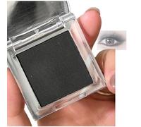 Black Single Eyeshadow Pressed Powder | High Pigment, Long-Lasting & Waterproof, Smooth Blendable Formula with Brush, Hypoallergenic for Mature & Sensitive Skin