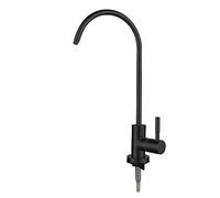 Black Single Handle Cold Water Tap for Kitchen Sink - G1/4 Reverse Osmosis Drinking Faucet Durable Easy Install Perfect Home & Office Use