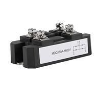 Black Single Phase Diode Bridge Rectifier 150A 1600V, High Power Bridge Rectifier Module with Low Voltage Drop and Excellent Heat Dissipation for Power Supply