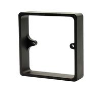 Black Single Socket Spacer 20mm - 1-Gang Wall Box Extender for Tiled or Panelled Surfaces