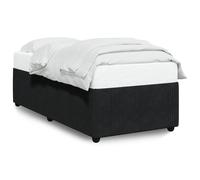 vidaXL Bed Frame without Mattress Black Single Velvet, Black