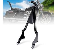 Black Sissy Bar, Hutexico For Street Glide Sissy Bar, 22" Detachable Motorcycle Passenger Backrest Rear Pad For Harley Touring 2009-2023 Road King Road Glide Electra Glide Ultra CVO Limited