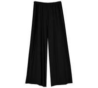 Black Size 26/26 Stretch Elasticated Lycra Wide Leg Smart Palazzo Pants Trousers