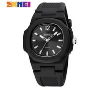 (Black) SKMEI Fashion Men Watches Simple Quartz Wristwatches 50M Waterproof Outdoor Sport Watch
