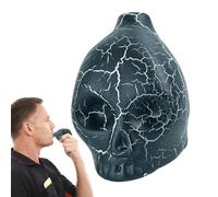 Black Skull Death Whistle,Screaming Aztec Death Whistle,Loudest Authentic Human Sounding Screams War Whistle,Scream Terror Whistle,Whistle Aztec Skull Whistle For Prank Props,Scary Screaming Aztec War