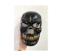 (black skull mask) Halloween Moveable Mouth Skull Mask Cosplay Horror Bloody Skeleton Killer