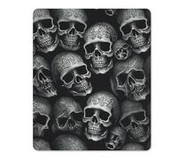 Black Skull Rubber Mouse Pad