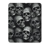 Black Skull Rubber Mouse Pad