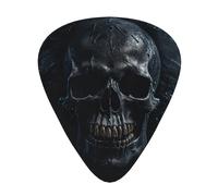 black skull1 print Celluloid Guitar Plectrums for Acoustic Guitar Bass,Guitar Picks with Organizer Box