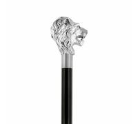BLACK SKY NAUTICALS Victorian Silver Lion Head Handle Wooden Walking Cane - Classic Top Knob Handle Stick - 36 Inch