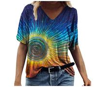 Black Slash Neck Tops for Women Royal Blue Blouse Teachers Thank You Gifts Pilates Women's Short Sleeve Tops T Shirt Crew Neck Tee Printed Summer Casual Fashion Women's Blouse Outlet Clearance UK