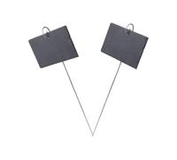 Black Slate Hanging Plant Labels 2pcs Rectangular Garden Markers