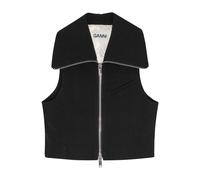 Black Sleeveless Zip Jumper S