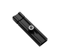 Black Slide Bolt Latch with Fluorescent Effect No Punch Sliding Lock Aluminum Alloy Barrel Door Latch for Bathroom, Patio, Yard(80mm)