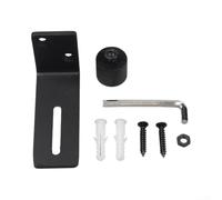 Black Sliding Barn Door Bottom Floor Guide Roller Adjustable Steel Hardware Kit for Heavy Duty Closet Rail System 1 Pack