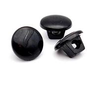 Black Slightly Domed Mushroom Shank Buttons 10mm (6)