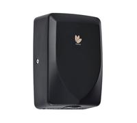 Black Slim Dryflow Slimforce Powerful Hand Dryers for Toilet, Fast Drying, Mini Robust, Automatic Electric Hand Dryer, Low Energy Use, Hand Dryer For Commercial Bathroom, Wall Mounted (Black)