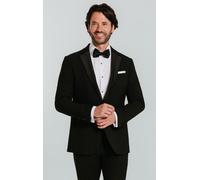 Black Slim Fit Satin Notch Lapel 2 Piece Tuxedo Dobell Black 36S