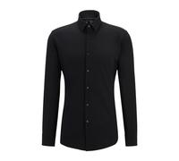 Black Slim Fit Stretch Cotton Shirt - male - Boss - Casual Shirts - Black - L - Shirts L