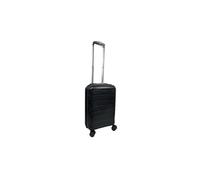 Hampton & Stewart PP Luggage Hard Shell Cabin Suitcase 8 Wheel Travel-Trolley Lightweight Case (Black, Small 20")